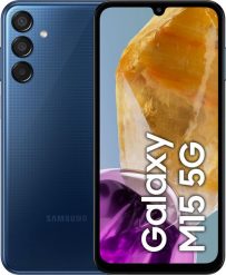Smartfon Samsung Galaxy M15 5G 4/128GB Granatowy (SM-M156BDBUEUE). Niebieskie smartfony SAMSUNG. Za 596.00 zł.