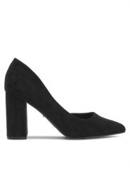 DeeZee Czółenka KL-F23012-1 Czarny. Czarne czółenka damskie DeeZee, bez wzorów, z materiału, bez obcasa, bez zapięcia. Za 119.99 zł.