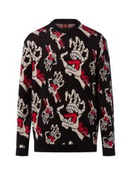 Santa Cruz Sweter - Bone Hands Mężczyźni Bawełna czarny, XXL. Białe swetry męskie Santa Cruz, m, bez wzorów, z bawełny, bez kołnierzyka, bez ramiączek. Za 279.95 zł.