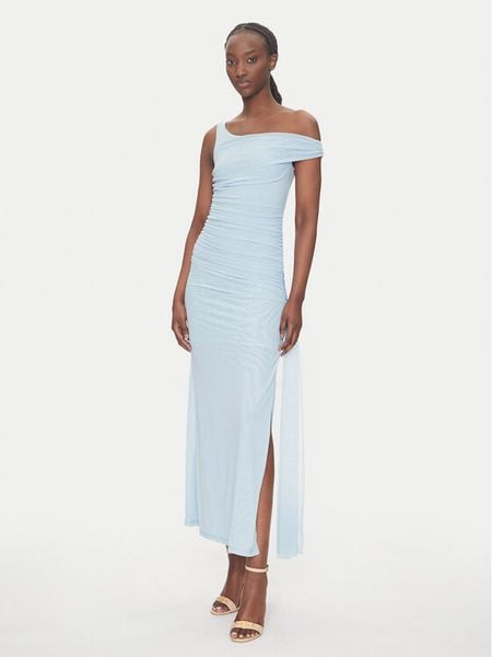 Bardot Sukienka koktajlowa 59512DB Błękitny Slim Fit. Niebieskie sukienki damskie Bardot, bez wzorów, z syntetyku, wizytowe, bez kołnierzyka, bez ramiączek. Za 269.99 zł.