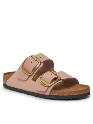 Birkenstock Klapki Arizona 1026583 Różowy. Czerwone klapki damskie Birkenstock, bez wzorów, z nubiku, bez obcasa, bez zapięcia. Za 629.99 zł.