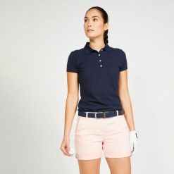 Spodenki do golfa chino damskie Inesis MW500. Czerwone spódnice damskie INESIS, bez wzorów, z bawełny, sportowe. W wyprzedaży za 59.99 zł.