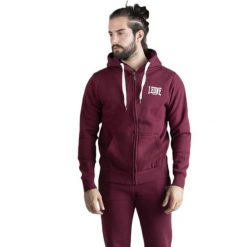 Męska bluza Leone 1947 Apparel Logo z haftem. Czerwone bluzy męskie LEONE 1947 APPAREL, l, bez wzorów, z tkaniny, sportowe, bez ramiączek, bez kaptura. Za 164.19 zł.