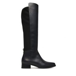 Muszkieterki MICHAEL Michael Kors. Czarne kozaki damskie MICHAEL Michael Kors, bez wzorów, bez obcasa, na płaskiej podeszwie, bez zapięcia. Za 879.99 zł.