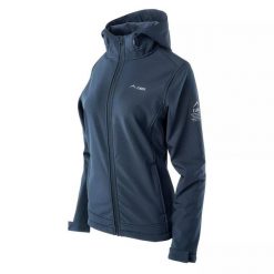 Kurtka softshell damska Elbrus Melba II Wo's. Niebieskie kurtki sportowe damskie ELBRUS, s, bez wzorów, z softshellu, bez ramiączek, bez kaptura, trekkingowe. Za 277.66 zł.