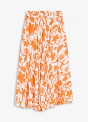 Spódnica maxi z lejącej wiskozy. Białe spódnice damskie bonprix, bez wzorów, z wiskozy, maxi. Za 37.99 zł.