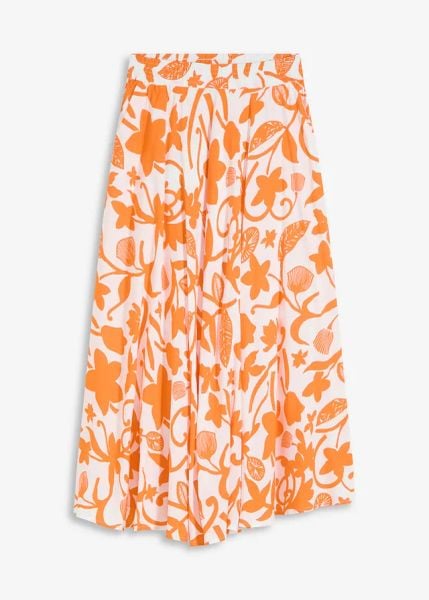 Spódnica maxi z lejącej wiskozy. Białe spódnice damskie bonprix, bez wzorów, z wiskozy, maxi. Za 37.99 zł.