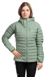 Kurtka puchowa damska Microlight Windstopper Hoody Women. Zielone kurtki sportowe damskie RAB, m, bez wzorów, z gore-texu, bez ramiączek, z kapturem, trekkingowe, gore-tex. Za 1,509.99 zł.