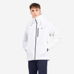 Kurtka żeglarska męska Tribord Sailing 500. Białe kurtki męskie TRIBORD, m, bez wzorów, z polaru, sportowe, bez kaptura. Za 239.99 zł.