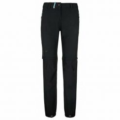 Damskie spodnie outdoorowe Kilpi HOSIO-W. Czarne spodnie sportowe damskie Kilpi, na lato, bez wzorów, z nylonu, sportowe, trekkingowe. Za 318.77 zł.
