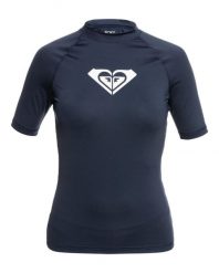 Damska koszulka lycrowa UPF50 do snorkelingu. Niebieskie stroje kąpielowe damskie Roxy, xl, bez wzorów, z dżerseju. Za 129.99 zł.