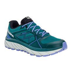 Buty do biegania damskie SCARPA Spin Infinity GTX. Niebieskie obuwie sportowe damskie Scarpa, bez wzorów, bez zapięcia, do biegania. Za 399.99 zł.