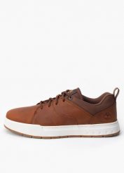 TIMBERLAND Maple Grove LTHR OX Sneakersy męskie. Brązowe buty sportowe męskie Timberland, bez wzorów, z gumy, bez zapięcia. Za 530.99 zł.