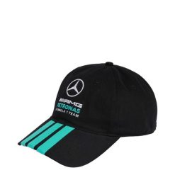 CZAPKA MERCEDES - AMG PETRONAS FORMULA 1 TEAM DNA 3 STRIPES. Czarne czapki damskie Adidas, bez wzorów, z bawełny, eleganckie. Za 149.00 zł.