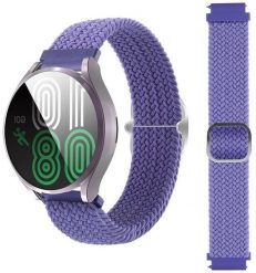 Pleciony pasek do zegarka / smartwatch 20mm, PURPLE / FIOLETOWY. Fioletowe zegarki smartwatch NoName, bez wzorów. Za 20.47 zł.