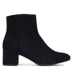 Botki HÖGL. Czarne botki damskie HÖGL, bez wzorów, bez obcasa, na słupku, bez zapięcia. Za 749.99 zł.