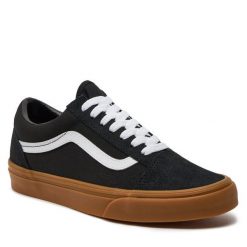 Tenisówki Vans. Czarne trampki i tenisówki damskie Vans, bez wzorów, bez zapięcia. Za 259.99 zł.