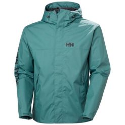 Kurtka wodoodporna Helly Hansen Ervik. Zielone kurtki męskie Helly Hansen, m, bez wzorów, casualowe, bez kaptura. Za 546.50 zł.
