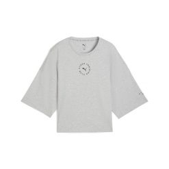 Damska skrócona koszulka PUMA x HYROX Lifestyle PUMA Light Gray Heather. Szare bluzki damskie Puma, m, bez wzorów, sportowe, bez kołnierzyka, bez ramiączek. Za 179.00 zł.