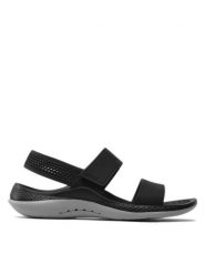 Crocs Sandały Literide 360 Sandal W 206711 Czarny. Czarne sandały damskie Crocs, bez wzorów, z tworzywa sztucznego, bez obcasa, na płaskiej podeszwie, bez zapięcia. Za 179.99 zł.