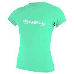Koszulka damska O'Neill wetsuits Basic Skins. Niebieskie bluzki damskie O'Neill, bez wzorów, sportowe, bez kołnierzyka, bez ramiączek. Za 184.00 zł.
