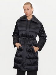 Calvin Klein Płaszcz zimowy K20K207728 Czarny Slim Fit. Czarne płaszcze damskie Calvin Klein, na zimę, m, bez wzorów, z syntetyku, bez kołnierzyka, bez kaptura. Za 909.99 zł.