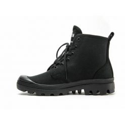Buty Palladium czarne tekstylne lifestyle. Czarne buty zimowe męskie Palladium, bez wzorów, z bawełny, bez obcasa, bez zapięcia. Za 599.85 zł.