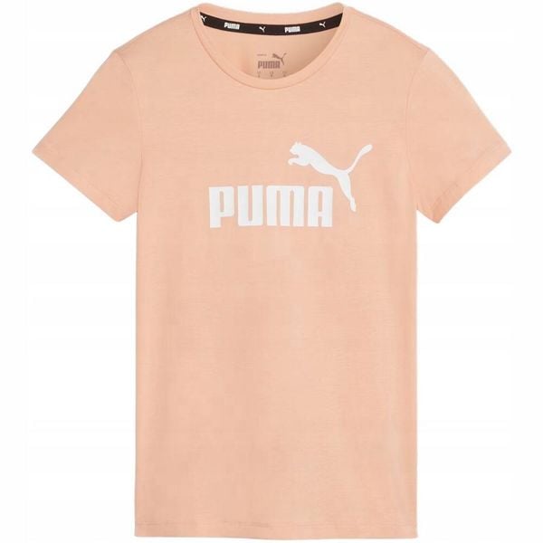 Damska Koszulka Z Logo Essential. Brązowe bluzki damskie Puma, bez wzorów, sportowe, bez kołnierzyka, bez ramiączek. Za 127.99 zł.