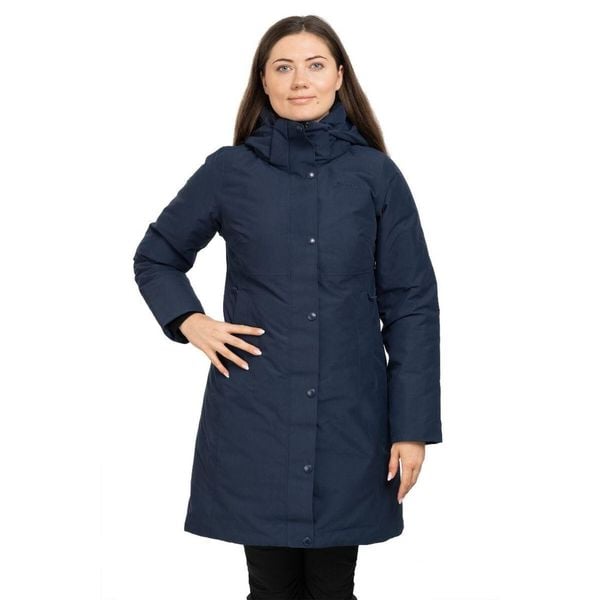 Płaszcz puchowy damski Chelsea. Niebieskie płaszcze damskie Marmot, m, bez wzorów, z puchu, bez kołnierzyka, z kapturem. Za 2,159.99 zł.