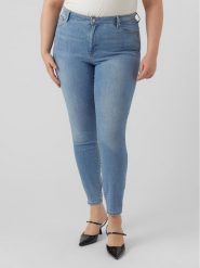 Vero Moda Curve Jeansy Phia 10285113 Niebieski Slim Fit. Niebieskie jeansy damskie Vero Moda Curve, bez wzorów, z bawełny. Za 109.99 zł.