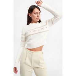 Sweter z wełną CHIARA FERRAGNI. Swetry nierozpinane damskie Chiara Ferragni, s, bez wzorów, z wełny, bez kołnierzyka, bez ramiączek. W wyprzedaży za 660.87 zł.