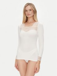 Ysabel Mora Koszulka piżamowa 19049 Écru Slim Fit. Koszule nocne damskie ysabel mora, bez wzorów, z syntetyku, bez ramiączek. Za 79.99 zł.