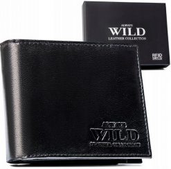 Portfel męski Always Wild N992-P-GCL czarny. Czarne portfele męskie Always Wild, bez wzorów, ze skóry. Za 59.99 zł.