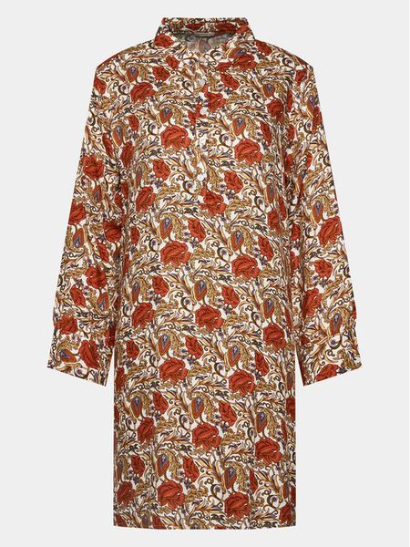 Selmark Koszula nocna P6963 Pomarańczowy Regular Fit. Brązowe koszule nocne damskie Selmark, bez wzorów, z syntetyku, bez ramiączek. Za 209.99 zł.