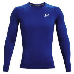 Koszulka męska Under Armour HG Armour Comp LS. Niebieskie bluzy męskie Under Armour, m, bez wzorów, z elastanu, sportowe, bez ramiączek, bez kaptura. Za 137.03 zł.