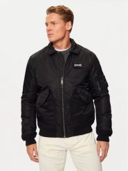 Schott NYC Kurtka bomber 210100RS Czarny Regular Fit. Czarne kurtki męskie Schott NYC, m, bez wzorów, z syntetyku, bez kaptura. Za 739.99 zł.