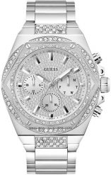 Zegarek męski Guess GW0899G1 CYRKONIE srebrny. Szare zegarki męskie Guess, z aplikacjami, srebrne. Za 1,360.10 zł.