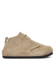 Birkenstock Trzewiki Dundee 1032850 Beżowy. Brązowe botki damskie Birkenstock, bez wzorów, ze skóry, bez obcasa, na płaskiej podeszwie, bez zapięcia. Za 849.99 zł.
