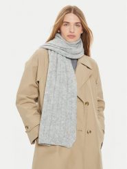 Tommy Hilfiger Szalik Timeless AW0AW16655 Szary. Szare rękawiczki damskie Tommy Hilfiger, bez wzorów, z materiału. Za 329.99 zł.