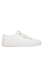 Calvin Klein Trampki Vulc Lace Up Low Lth HW0HW03077 Biały. Białe trampki i tenisówki damskie Calvin Klein, bez wzorów, ze skóry, bez zapięcia. Za 369.99 zł.