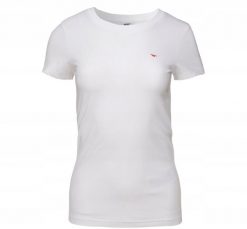 Hitec Damska koszulka z krótkim rękawem Hi-tec LADY PLAYO II SLIM biały rozmiar M. Białe bluzki damskie HITEC, m, bez wzorów, bez kołnierzyka, bez ramiączek. Za 37.25 zł.