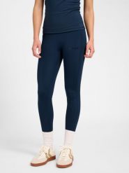 Damskie legginsy Hummel Prima. Niebieskie legginsy damskie Hummel, bez wzorów, z materiału. Za 214.50 zł.