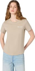 Champion Koszulka damska Champion Short Sleeve T-shirt beżowa 118408 MS041 XS. Brązowe bluzki damskie Champion, xs, bez wzorów, bez kołnierzyka, bez ramiączek. Za 106.91 zł.