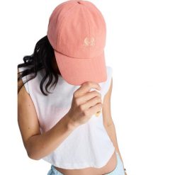 Czapka damska SLIDE AWAY. Brązowe czapki damskie Roxy, bez wzorów, z bawełny. Za 129.99 zł.