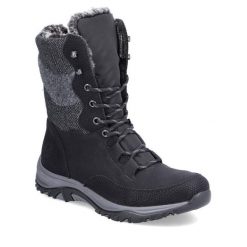 Śniegowce Rieker. Czarne śniegowce damskie Rieker, bez zapięcia. Za 299.99 zł.