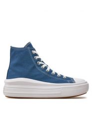 Converse Trampki Chuck Taylor All Star Move Platform A09395C Niebieski. Niebieskie trampki i tenisówki damskie Converse, bez wzorów, z materiału, bez zapięcia. Za 259.99 zł.