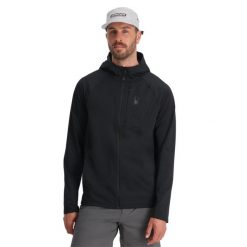 Bluza męska Spyder Gridweb Hoodie. Czarne bluzy męskie Spyder, na zimę, m, bez wzorów, sportowe, bez ramiączek, bez kaptura. Za 479.99 zł.