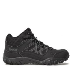 Trekkingi Regatta. Czarne botki męskie Regatta, bez wzorów, sportowe, bez obcasa, bez zapięcia. Za 479.99 zł.