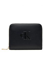 Calvin Klein Portfel Raised Ck Medium Zip LV04F1026G Czarny. Czarne portfele damskie Calvin Klein, ze skóry. Za 139.99 zł.