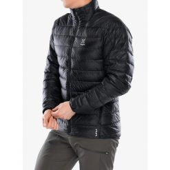 Kurtka puchowa męska Haglofs L.I.M Down Jacket. Czarne kurtki męskie Haglöfs, l, bez wzorów, z puchu, sportowe, bez kaptura. W wyprzedaży za 981.85 zł.